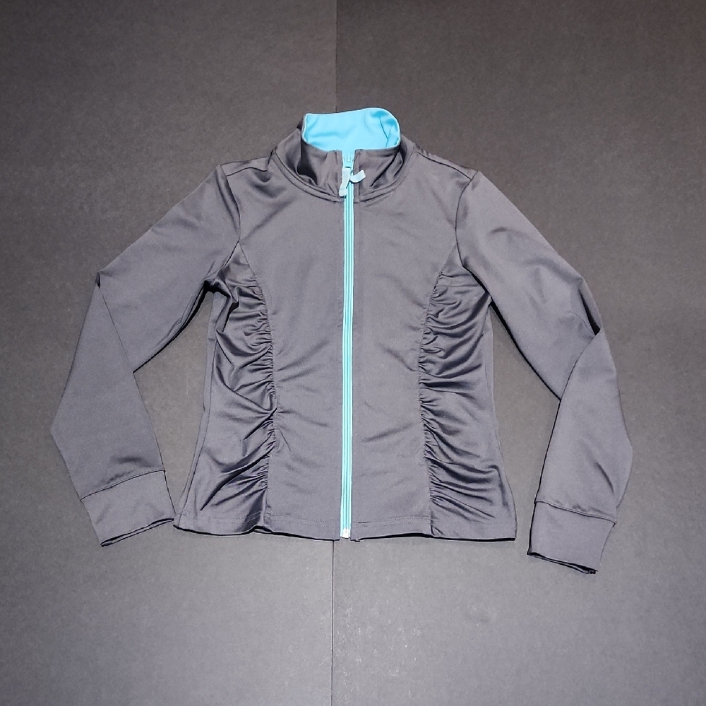 Old Navy Active Girls Gray and Blue Jacket Size S (6-7)